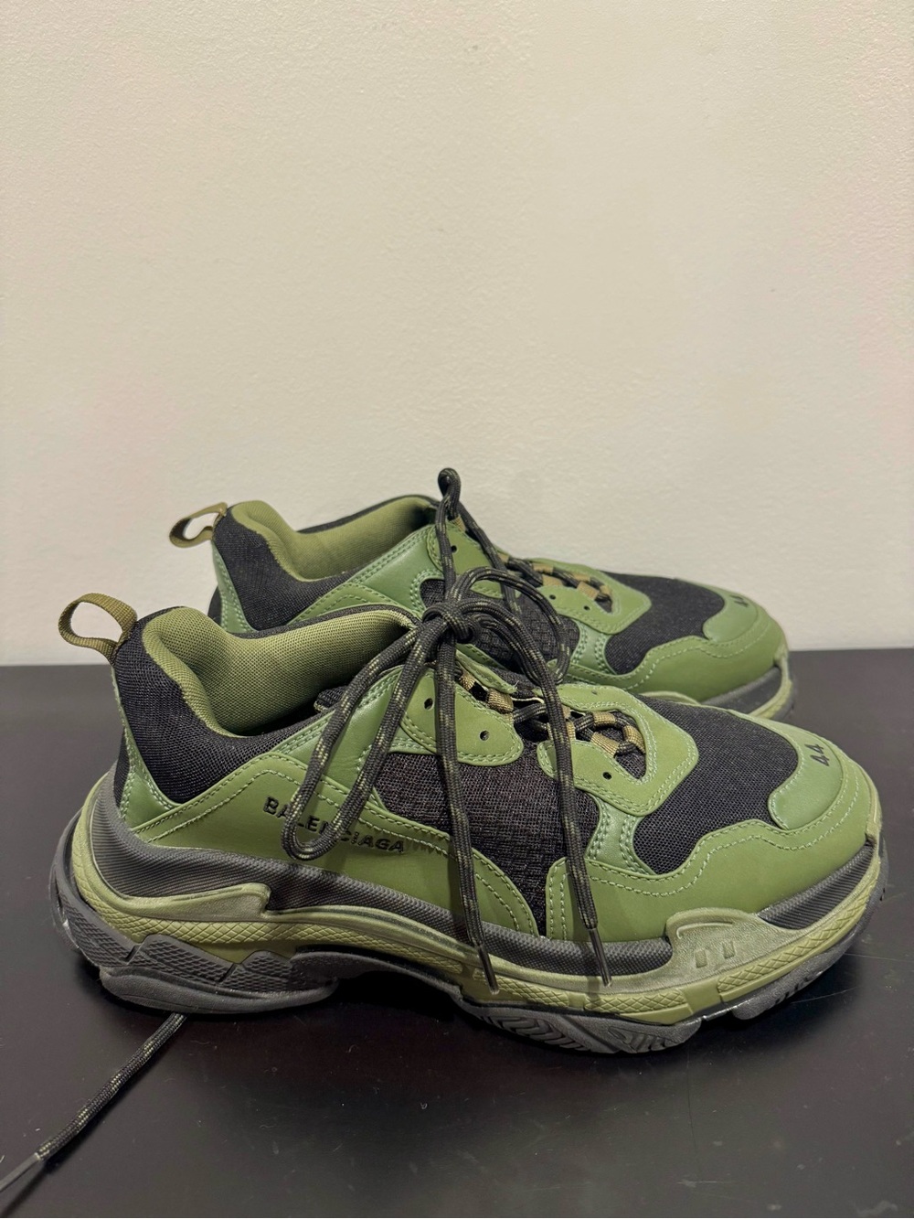 Balenciaga Green and Black Triple-S